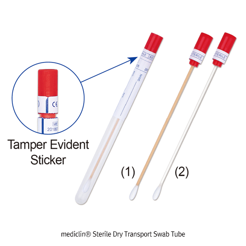 Transport Swab, Stick: Snapple PS, Tip: Viscose, PP