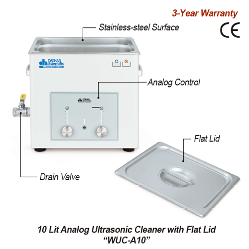 Cleaner Ultrasonic, Analog, 1.8lit. WUC-A02, 120V(=SL.SUC.A102H)
