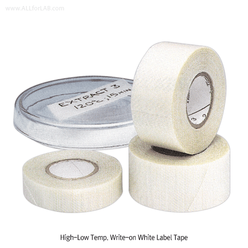 Label tape, for high/low temp.,white roll of w25.4 X L.7,620mm