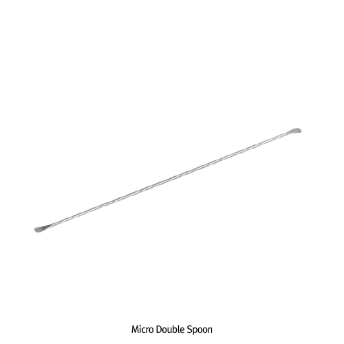 Spoon-type Spatula, STS, L130, 2 bowl-5×12, stem-Φ2 mm