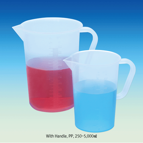 Beaker, PP, with Handle, 5000/100ml, Φ200×h270mm