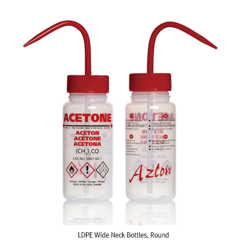 Bottle wash multi-lingual, safety-vent., W-N, LDPE, 250ml, IPA