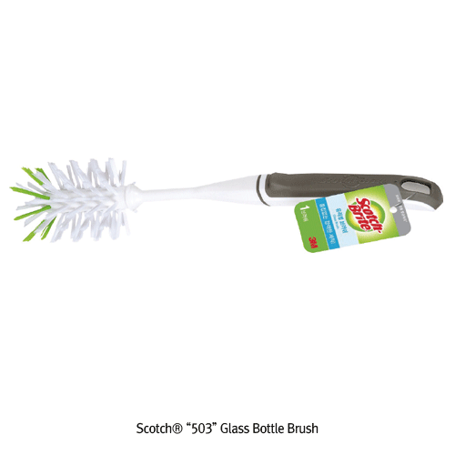 Glass Bottle Brush, 503, Bristle L80×Φ60mm, Total L300mm
