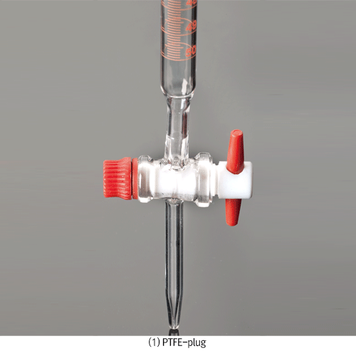 Burette, divi.N, w/Glass stopcock, 25ml, divi. 0.1, accu.±0.1ml