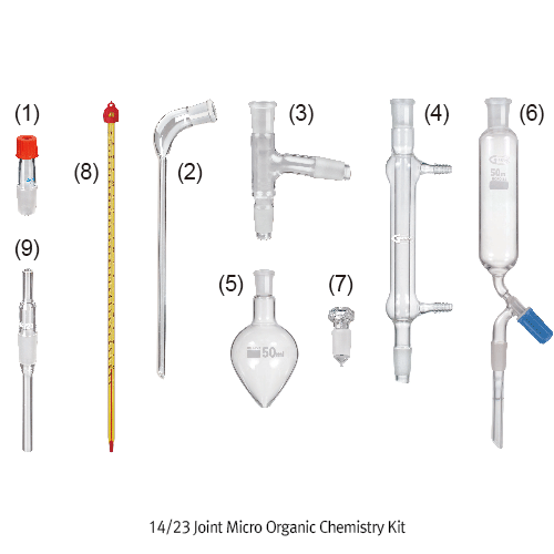 Micro Organic Chemistry Kit of 9 items & Case