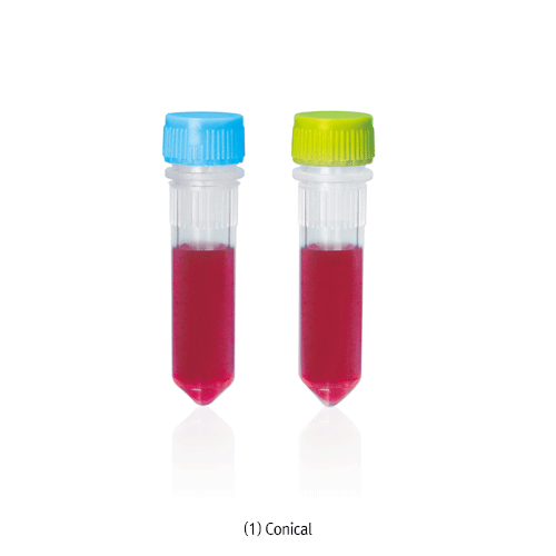 2㎖, Sterile, Multiuse, PP, Self-stamding Screwcap Tube, Yellow