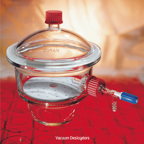 Vacu Desiccator, w/ screw PTFE valve, Φ150