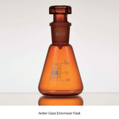 Flask, Erlen., with 24/29 Glass Stopper, 250/50㎖