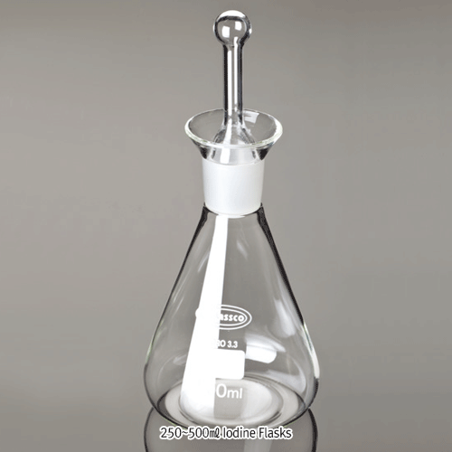 Iodine Flask, w/20㎖ Top Cup, 29/32, 500㎖