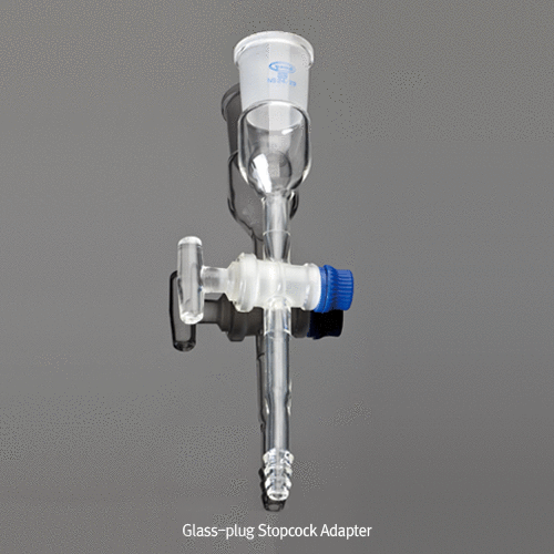 Glass-plug Stopcock Adapters, with Upper Socket, Boro. Φ3mm, 24/40