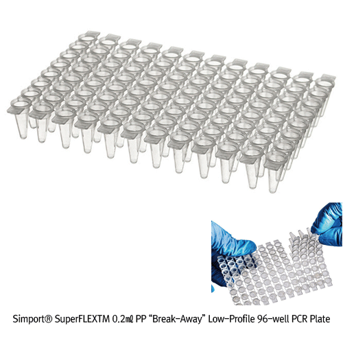 PCR Plates, Low Profile, 96-well, 0.2㎖, White