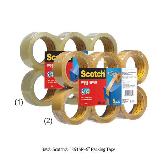Tape  “3615R-6” Box, 6-roll/Pk, 48mm×L50m, Clear
