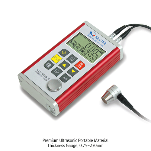 Thickness Gauge, Ultrasonic, Premium, 0.75-80mm, [d]0.01mm