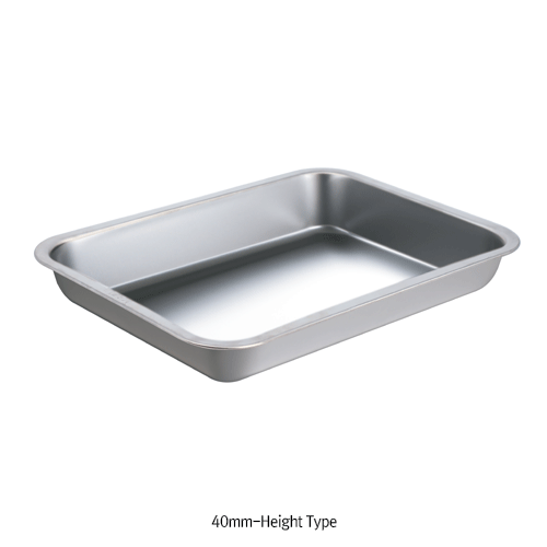 Tray, SS, 500×350×h50mm, approx-7.7Lit