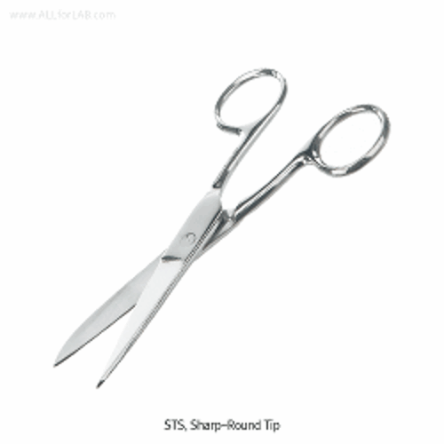 Scissors, Laboratory, Sharp-Round Tip, SS, L130mm, Blade L50mm