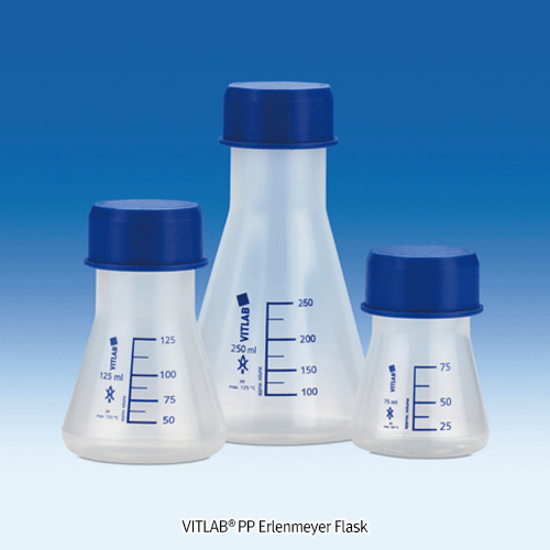 Flask, Erlen., PP, Cap, GL45, 250 / 50㎖