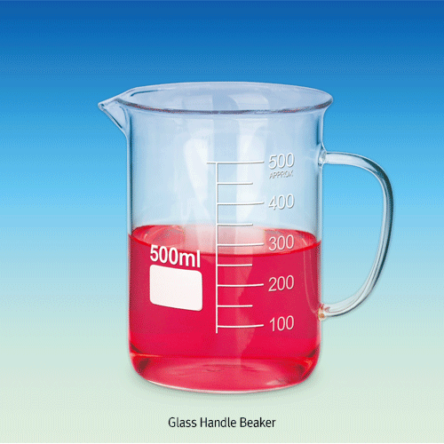 Beaker, Handle, Boro 3.3, with Spout, 100ml, Φ51×h70mm