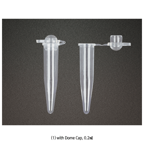 Tube, PCR, PP, 0.2㎖, with Attached Dome Cap
