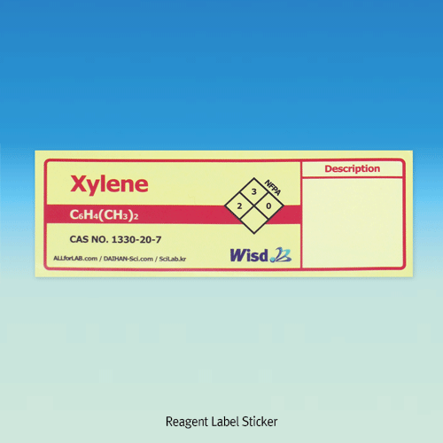 Wisd® Reagent Adhesive Label, for Acetonitrile, Orange