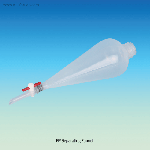 Funnel, Sepa.,PP, Squibb, w/PTEFE plug, 100㎖