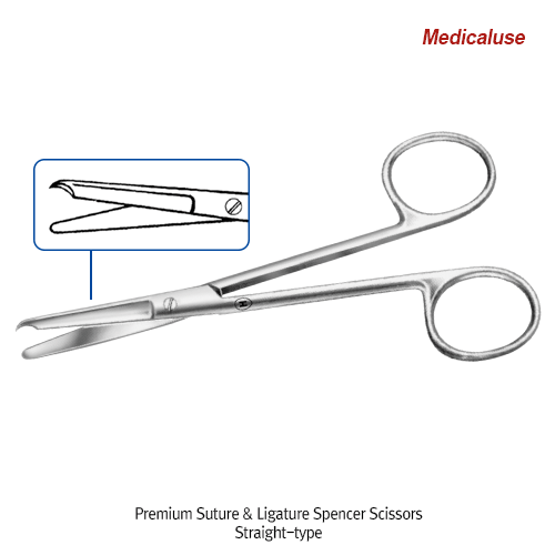 Scissors, SS, Spencer, Curved, L115mm