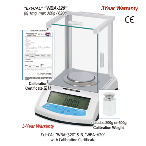 Hi-Precision Lab Balance, Max. 620g, d=1mg, DC 15V with AC220V Adapter(=SL.WBA0620)