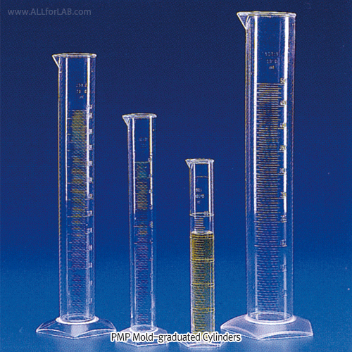 Cylinder, PMP, 500 / 5 ㎖, accu. ±5.0㎖, Φ55 ×h361 mm