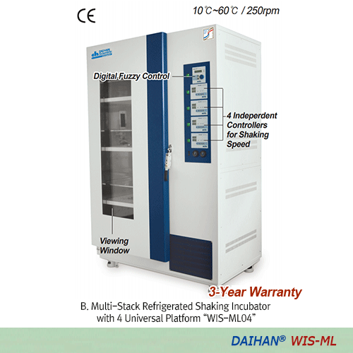 Incubator 2 Stacks, Shaking, Refrigerated WIS-ML02, 230V