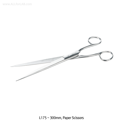 Paper Scissors, Sharp Tips, SS, L300mm, Blade L170mm