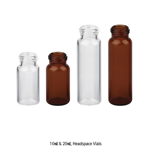 Vial, Headspace, 20㎖, Clear, Φ22.5×h75.5mm