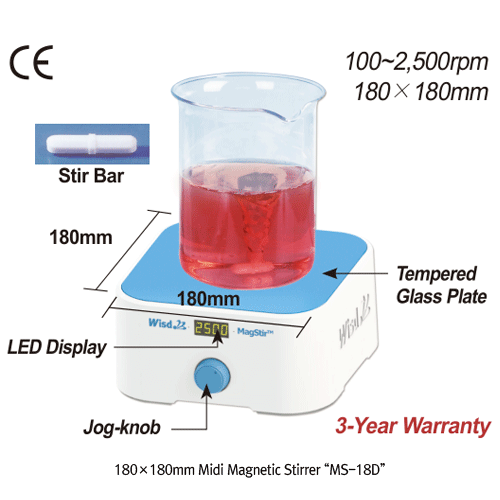 Compact Magnetic Stirrer, MS-18D, 230V
