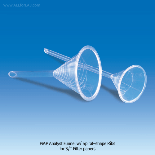 Analy. Funnel, PMP, 250㎖, Φ100×L198, Stem-Φ7×L108, for F.Paper-Φ150~185mm