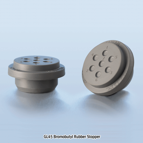 Stopper, Bromobutyl Rubber, for GL45 Bottles