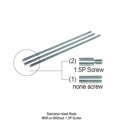 (Acc.)Rod Stainless, Ø16XL800mm, screw RD511, for Stand