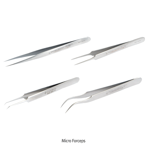 Forceps micro, Curved, 115mm