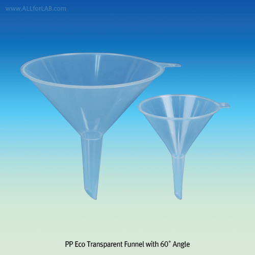 Funnel, Transparent, PP, Φ150×h210㎜, Stem-Φ18×L100㎜