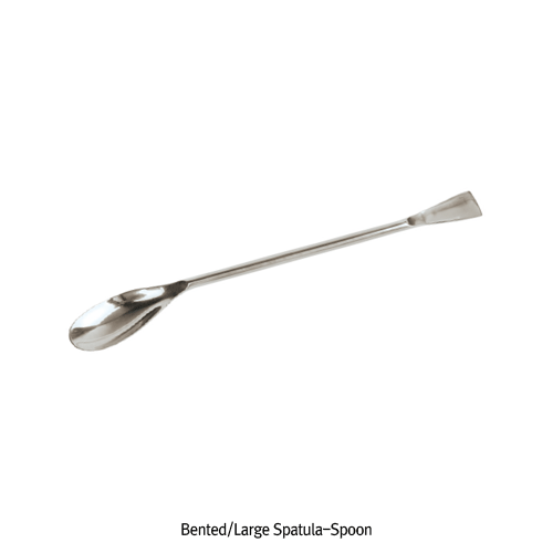 Bented/Large Spatula-Spoon, L500mm, Bowl-28×65, Blade-20×35, Stem-Φ8.0mm