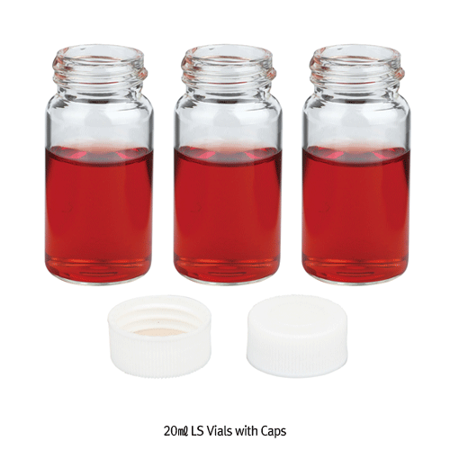 Vial, LS, 20㎖, w/ Close-top Cap & Hi-grade PE Septa