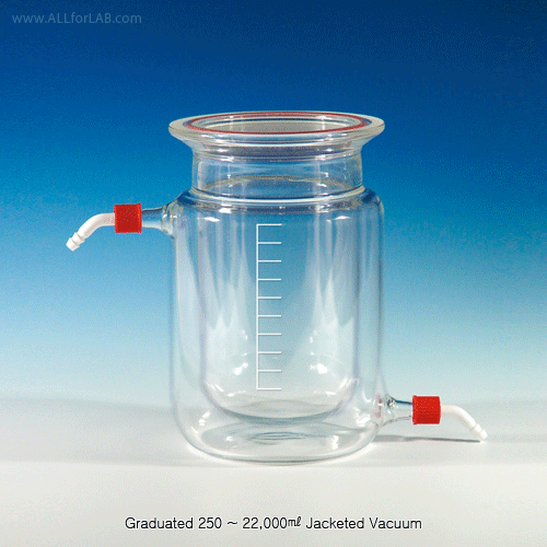 Graduated Jacketed vacuum/Pressure Vessel, DN 120 Vessel, - 3,000~3,600 / 500㎖, GL25