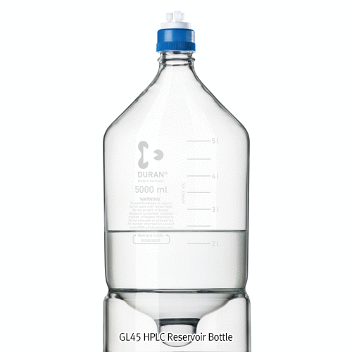 HPLC Reservoir Bottle, GL45, w/o Cap, Φ190×h386mm, 5,000㎖