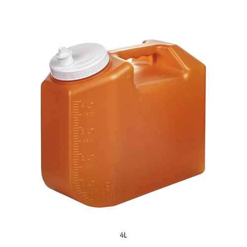 Container, for Urine, HDPE, 4Lit, 115×245× h201mm