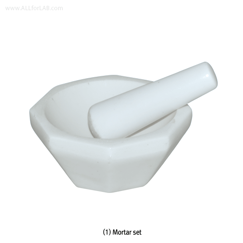 Mortar & Pestle, Alumina, 15ml, od Φ64mm , h31mm