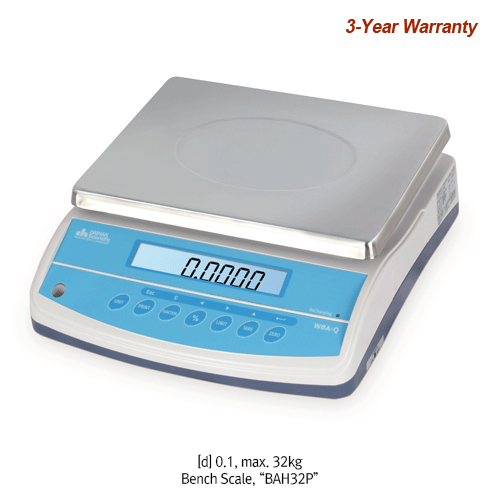 Bench Scale Balance, Max. 60kg, d=0.5g, 230V, Bah60P
