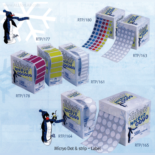 Label micryo strips,  blue 33 x 13mm, roll of 1000