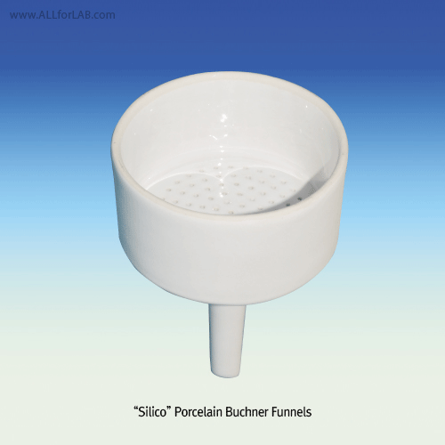 Funnel, Buchner, Porce, 700㎖ , Plate/Stem Φ130/20㎜, Total/Stem h202/93㎜ , for Filter-Φ125㎜