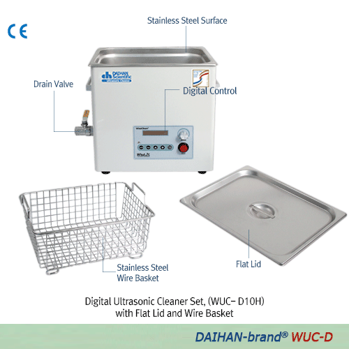 Cleaner Ultrasonic, Digital, 6lit. WUC-D06H, 120V(=SL.SUC.D106H)