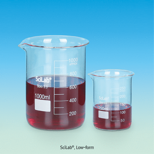 Beaker, Glass, St.Edu, 500 / 50ml, Φ 87×h115mm