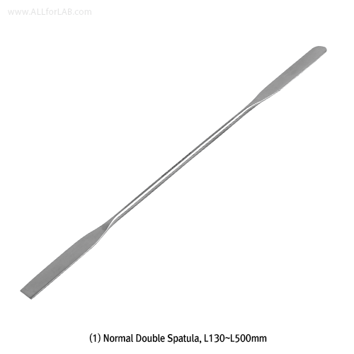 Double Spatula, STS, L500, 2 blade-20×100, stem-Φ00mm