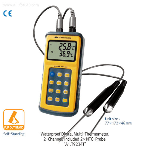 Thermometer Multi, with 2xNTC Probe 2Ch.