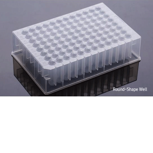 Deep-well plates 96well, PP, with Cover, Sterile Indi. Pk.